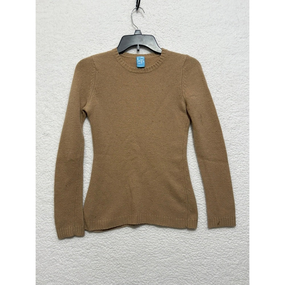COOP Womens Long Sleeve Crewneck Knit Sweater Brown Size XS